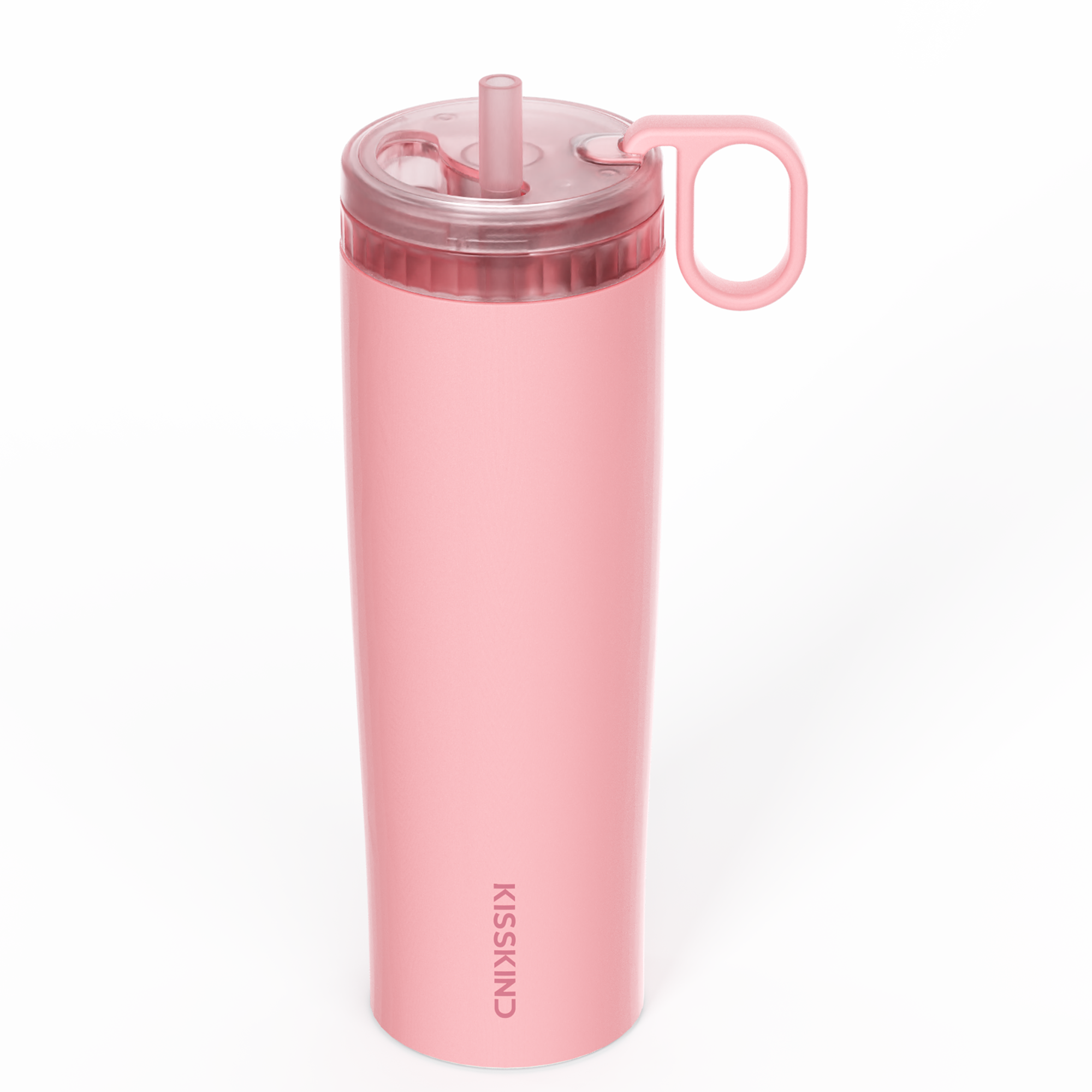Pink KissKind iced coffee cup
