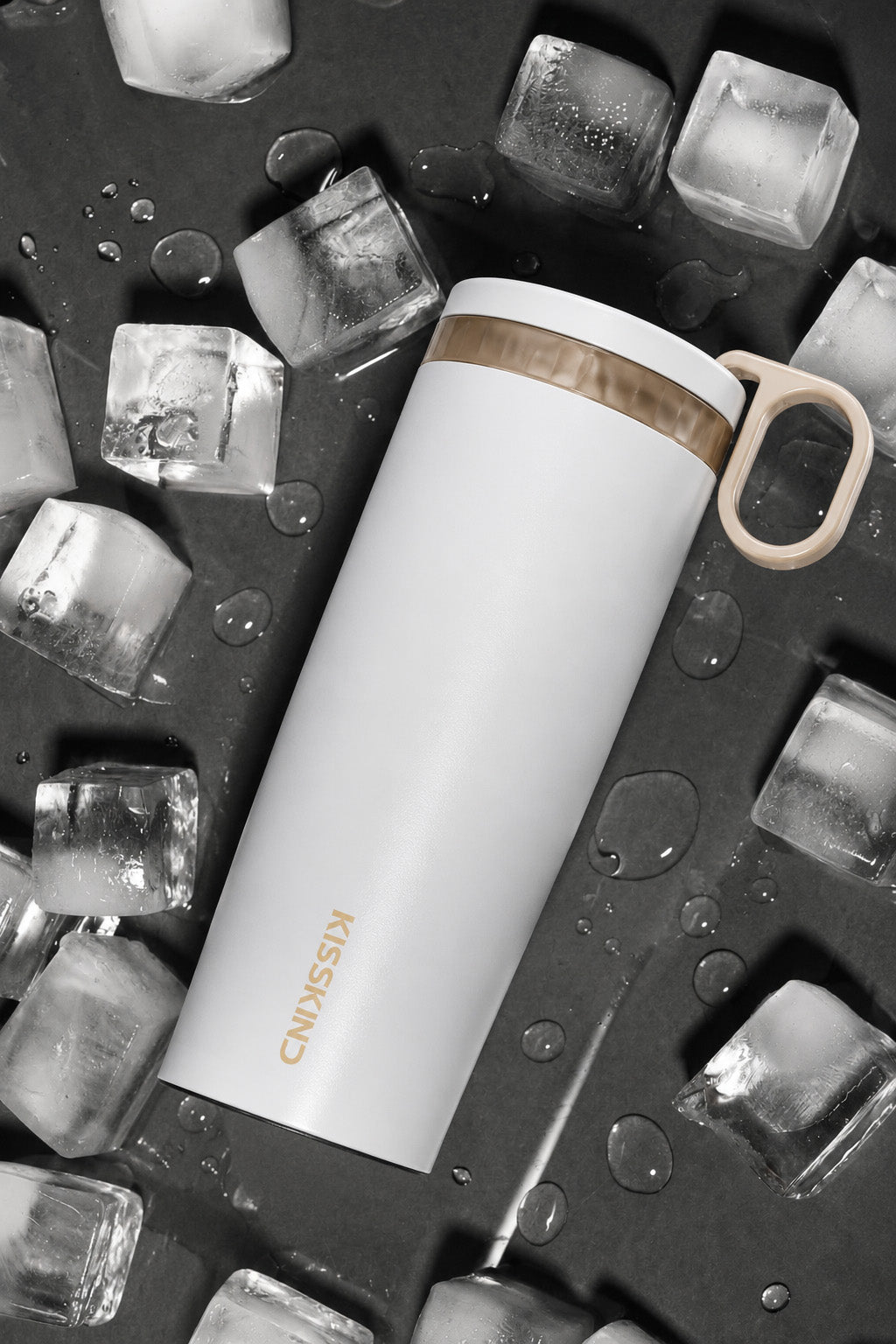 KissKind cup with ice and iced coffee