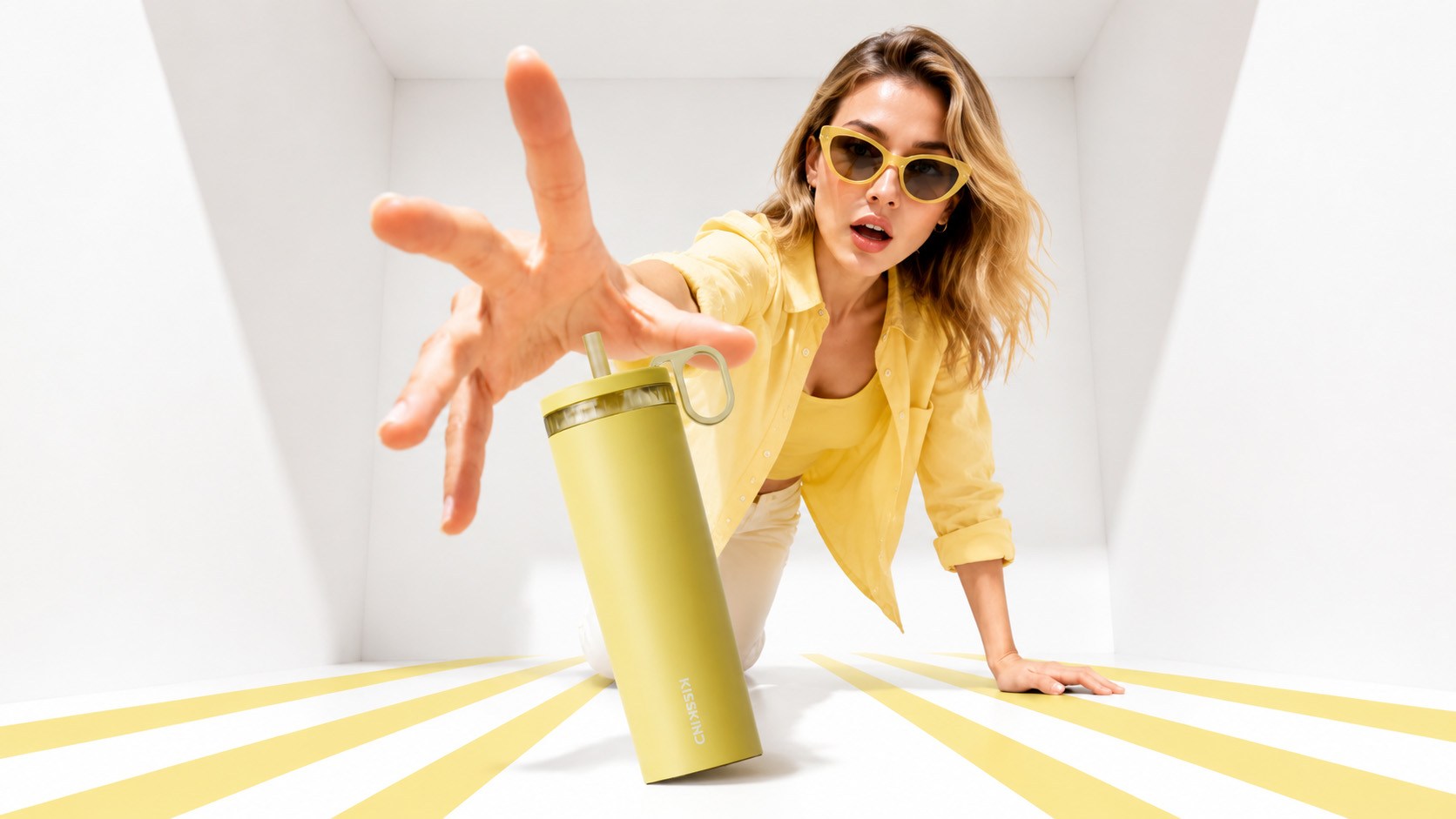 Yellow Kisskind cup in a bright color story