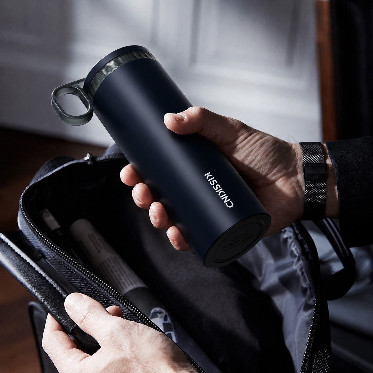 Kisskind cup moving through a full everyday schedule