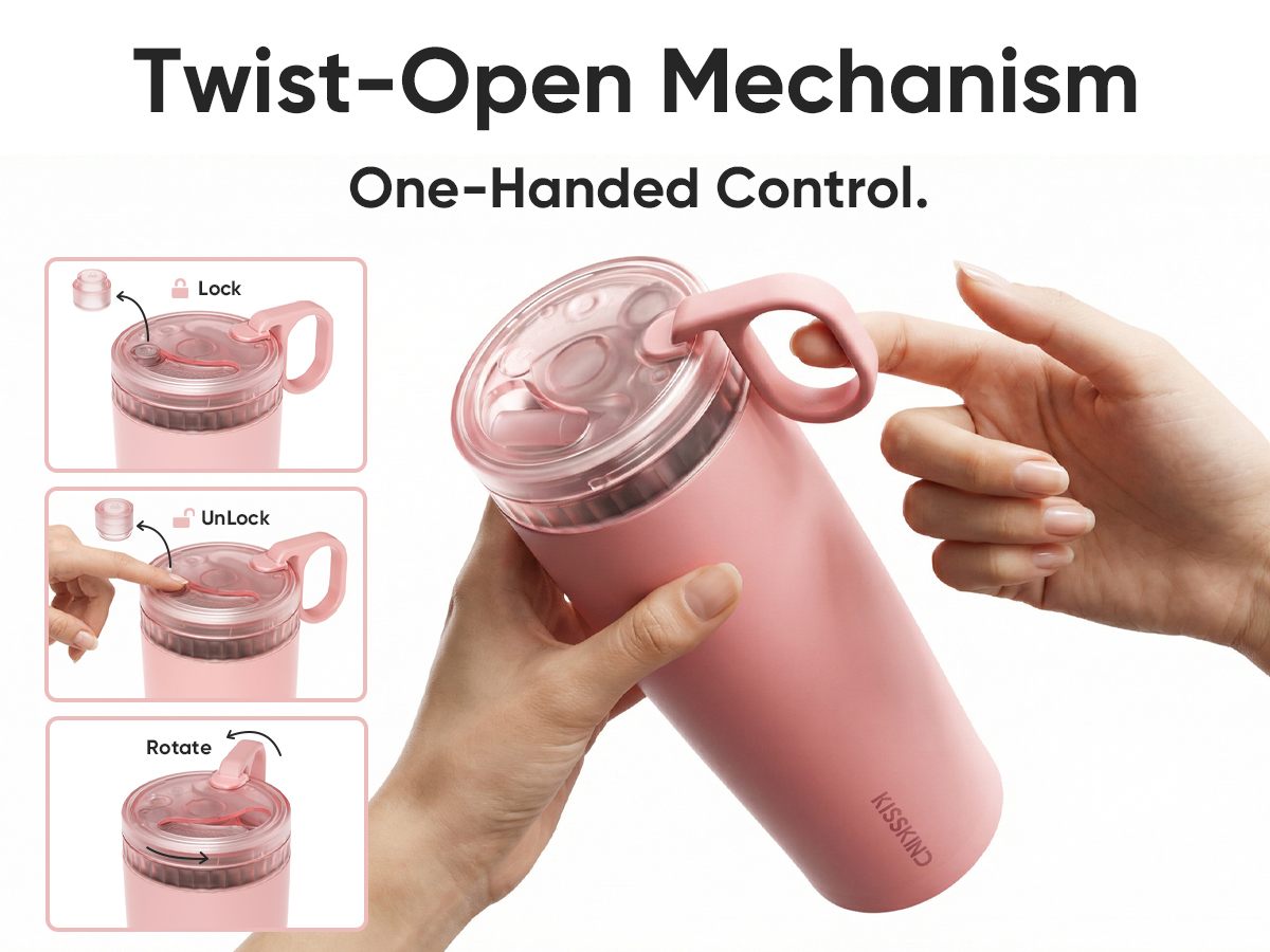 One-hand lid control