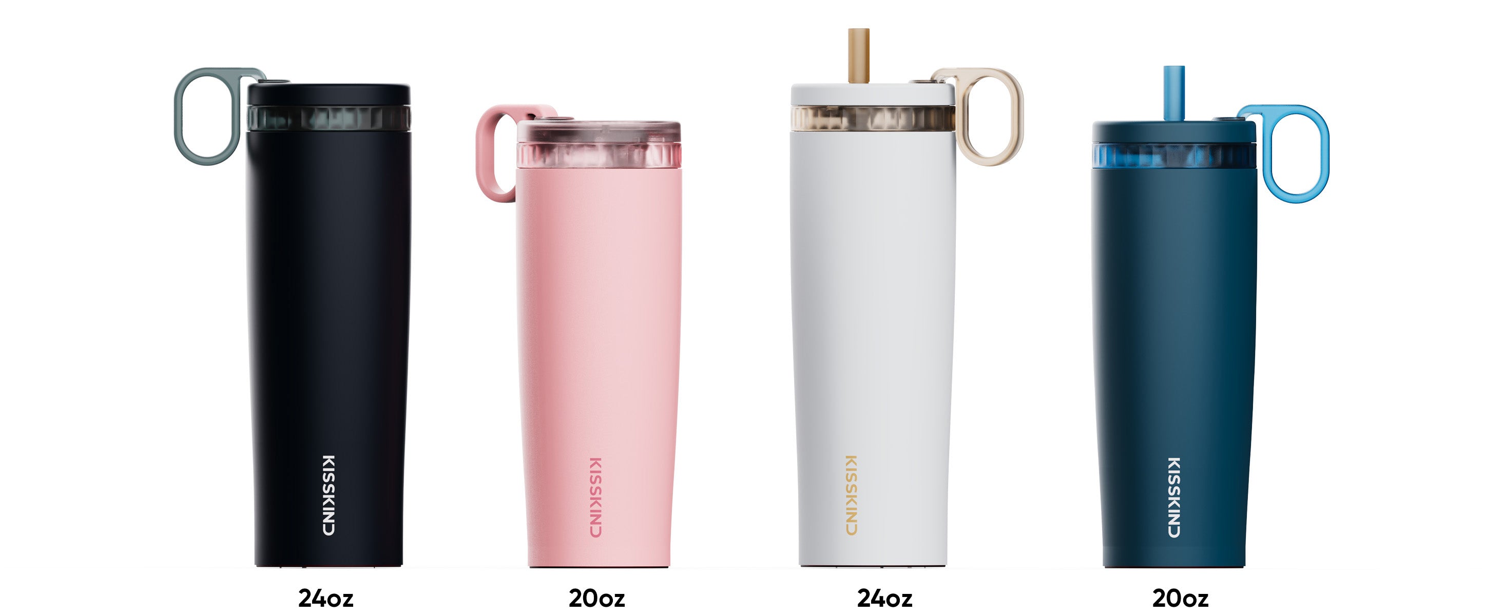 KissKind 20 oz and 24 oz iced coffee cup size options
