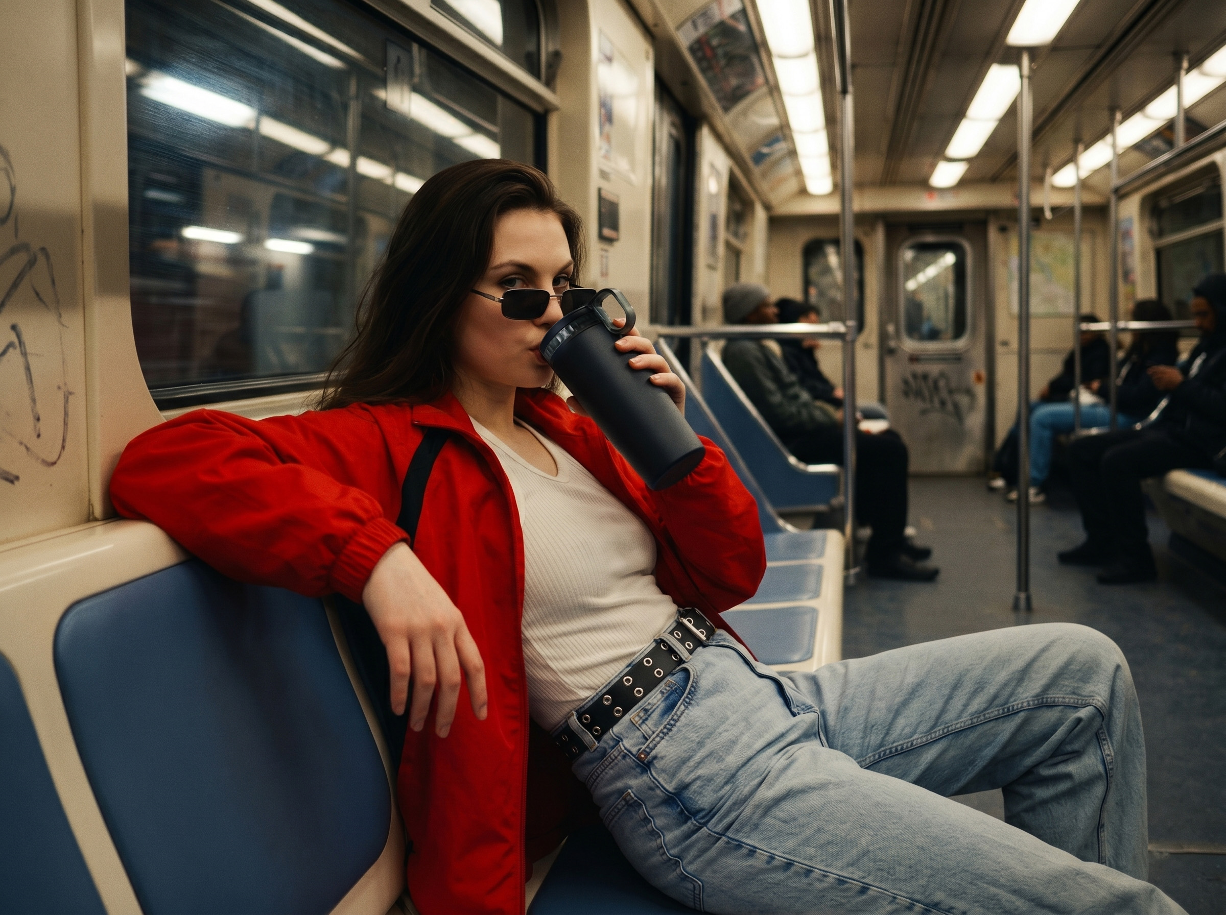 KissKind cup during a subway commute pause